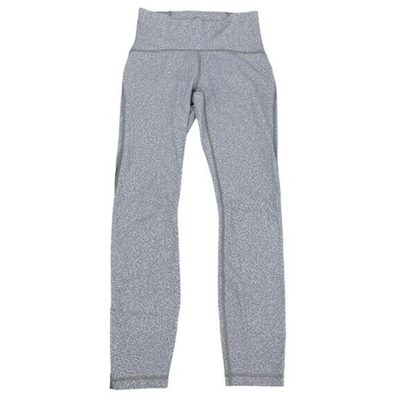 LULULEMON Train Times 7/8 Pant *25" Sz 4 Fractal Alpine White Black - Picture 2 of 7